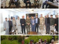دیدار مورخه ۱۴۰۲/۰۵/۲۵ رئیس ستاد توسعه و بازسازی عتبات عالیات حاج بهمن صحرایی با فرماندار خانقین و آقای شیرکوه مسئول مرز